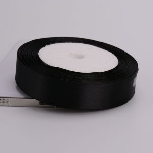New (22 meters/roll) 6mm-75mm Black Silk Stain Ribbon Wedding Party Christmas Ribbon Flowers Gifts Decorated DIY Sewing Fabric