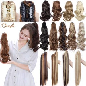 S-noilite Syntheitc Ponytail Hair Extension Claw Clip In Ponytail Extension Hair Chignon Fake Hairpiece For Women Daily Party