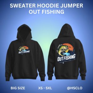Hoodie Sweater Jumper HSCLO: Jaket Lengan Panjang Ukuran Jumbo untuk Out Fishing Bahan Fleece