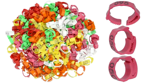 【In stock】30/50/80/100Pcs Chicken Foot Ring Adjustable Size Multicolor Poultry Leg Band Tag Tool For Duck Chicken Goose Chicken Foot Ring Inner Diameter 2mm to 2.4cm Retractable Poultry Foot Ring
