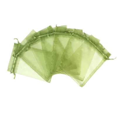 50/100 PCS Drawstring Mesh Bags Bundle Mouth Organza Bag Candy Jewelry Packaging Wedding Party Gift Bag Garden Fruit Storage Bag