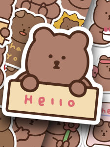 Waterproof Cute Cartoon Little Bear Stickers 100 Pieces Decorative Decals for Mobile Phone Case Notebook Water Cup