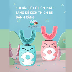Bàn chải điện đánh răng trẻ em hình thú ngộ nghĩnh DHA - Thiết kế chữ U thông minh & siêu đáng yêu