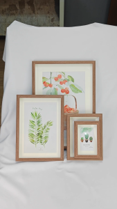 Modern simple wooden photo frame for commemoration of travel graduation wedding birthday certificate