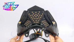 LAMPU REM LED VARIO 125 150 2015-2018 RUNNING 8 10 MODE BONUS JELLY FLASH T10 MODE RUNNING AUTO