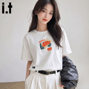 izzue | Áo Thun Nữ Trắng Phong Cách Dễ Thương Mới