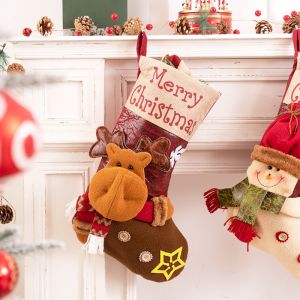 Christmas Gift Bag Santa Claus Large Christmas Socks Gift Bag Ornament Kindergarten Decoration Childrens Gift
