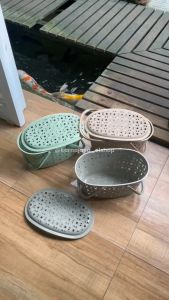 Keranjang Basket Meili Serbaguna dengan Tutup - Elandra Eriko