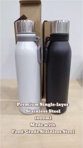 304 Stainless Steel Water Bottle BPA Free Leakproof 1000ml Reusable Bottle for Office Gym Travel School & Outdoor Use