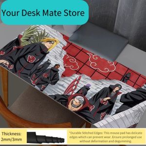 Bandai | Mouse Pad Gamers Large Computer Extended Game Mousepad Desk Mat Keyboard Rubber Durable Naruto Aakatsuki Carpet Mouse Pads