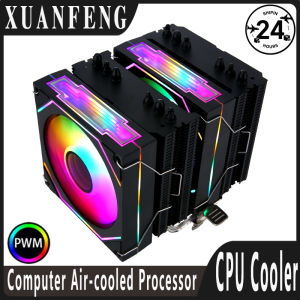 XUANFENG Twin Towers 6 Heat Pipe CPU Cooler Argb 90mm Fan White/Black Themed Radiator install LGA1200 1700 115x AMD X79 X99 2011