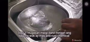 MLK Big Deep Carbon Steel Wok Rhino Brand Wood Handle Tomyam Cook Kuali Besar Karbon Keluli Masak