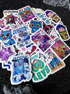 60PCS Kpop Movie Demon Hunters DIY Stickers Huntrix Saja Boys Derpy Tiger Suitcase Scrapbooking Cup Decoration Decal Party