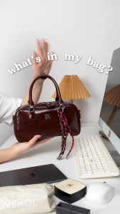 Jonbag 3-Way Mini Boston Bag - Fall Winter Luxury Shoulder Handbag Crossbody Commuter Gift for Girlfriend