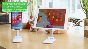 Universal Mobile Phone Stand Portable Hand Phone Holder Desk Non Slip Foldable Adjustable Desktop Holder Stand for iphone Samsung Xiaomi Huawei Phones