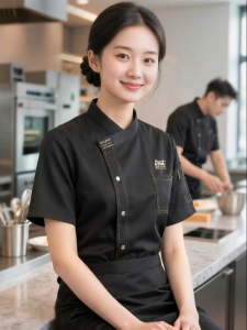 Summer Lightweight Custom Logo Short Sleeve Chefs Uniform