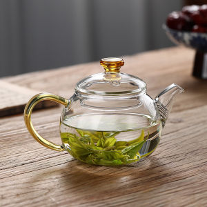High Borosilicate Glass Tea Pot Heat Resistant Green Tea Small Size Brewing Tea Pot Single Use Fine Gongfu Tea Set Filter