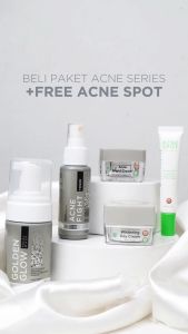 MS Glow Paket Acne - 4 Item - Paket Penghilang Jerawat Free Pouch MS Glow | Pencegah Jerawat