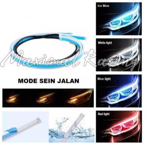 DRL Lampu Alis LED 2Mode / 1Mode Fleksible Variasi Motor 30cm NMAX PCX ADV Lexi Aerox Vario 150 / 125 Beat Ninja 250 R15 CBR Universal