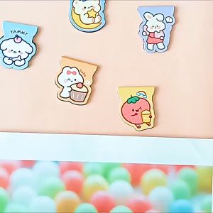 Cartoon Magnetic Bookmark 卡通磁性书签 Penanda Buku Comel Pelajar Gaya Ins Kartun Cute Magnet Bookmark Stationery Student Page Clip
