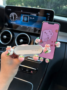 Car Mounted Phone Holder Rabbit Design Anti- Shake Car Vent Clip Universal for Women Mobile Phone Car Accessories Gernice