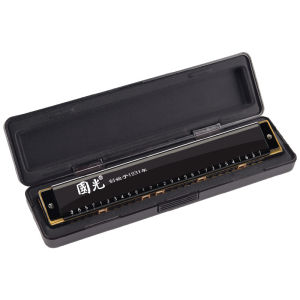 Guoguang Tremolo Harmonica 28 Hole C Octave Harmonica Mouth Organ Phosphor Bronze Blues Harp Kit with Case for Kids