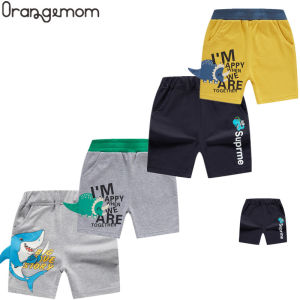 Orangemom Brands Childrens Clothing Cotton Toddler Pants Stripe Elastic Summer Kid Boy Shorts for 2-8Years 1PCS