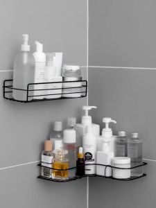 [Loveme258]Bathroom shelf Toilet racks Towel racks Hardware storage racks Hair dryer racks Space aluminum shelf浴室置物架铁艺太空铝