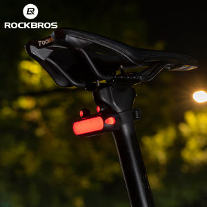 ROCKBROS Tail Light Waterproof 180°Visible Range Bicycle Taillight 5/6 Modes Smart Brake MTB Road Bike Rear Light Brz Tail Lights - Lazada
