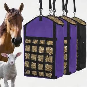1PCS Haylage Net Bag Durable Horse Care Products Small Holed Hay Net Haynet Equipment Slow Feed Hay Feeder Net Bags for Horse
