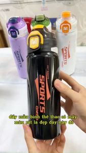 Bình Giữ Nhiệt Inox 316 Có Ống Hút 600ml Bình Đựng Nước Giữ Nhiệt Thể Thao