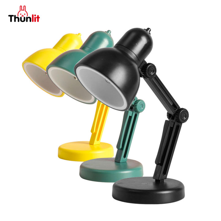 Thunlit Mini Table Lamp Adjustable Cute Clip Reading Light with