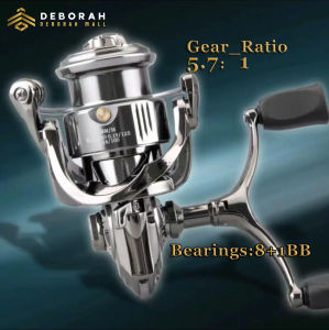 รอกสปินนิ่ง | เบามาก | รอกตกปลาหมุน | ขนาดรีล: 2500S | การลากสูงสุด6KG | 5.7:1อัตราทดเกียร์ | ถ้วยตื้น | ตลับลูกปืน: 8 + 1BB |