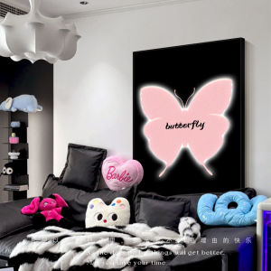 Dopamine Decorative Painting Ins Style Modern Minimalist Sofa Background Wall Mural Living Room 2024 New Arrival Butterfly Hanging Painting