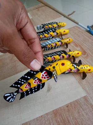 patung replika miniatur ikan chana gabus bogo