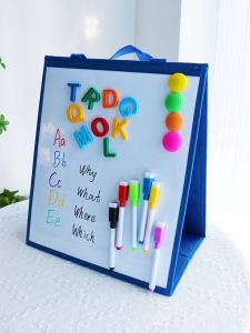 Portable Double-Sided Folding Magnetic Whiteboard for Early Education Teaching Handheld Desktop Erasable Painting Board