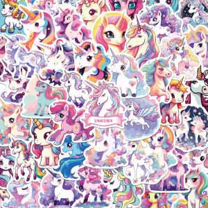 50 Sticker Unicorns Rainbow Ponies Dán Điện Thoại Di Động Vỏ Máy Tính Xách Tay Túi Xách Chống Thấm Nước DIY Sticker Trang Trí Tủ Lạnh iPad
