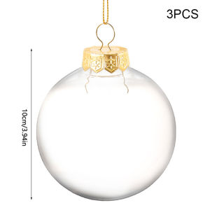 3//6Pcs Clear Plastic Christmas Ball Fillable Ornament Xmas Tree Hanging Bauble Pendant Christmas Navidad Noel Gift Home Decor