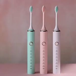 Bàn Chải Điện Đánh Răng Sonic X7 MÀU HỒNG Thông Minh 18 Chế Độ Làm Sạch Tặng Kèm 4 Đầu Thay Thế Lông Mềm Cao Cấp | TEKI