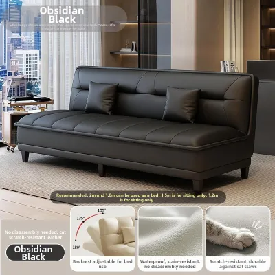 Multifunctional Sofa Bed for Small Spaces Foldable Double Seat Sofa