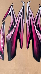 striping sticker Yamaha RX King tahun 2005 HITAM PINK Fullset