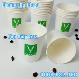 50 Chiếc Cốc Giấy 150ml - 5oz Tai Thỏ Xanh Ly Giấy NHẬP KHẨU HÀN QUỐC