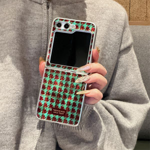 บางมากสำหรับ Samsung Galaxy Z Flip 6 Z Flip 5 Flip 4 Flip3 Case กันกระแทกสุดหรูดอกไม้เคสหลัง PC แบบแข็งใสสำหรับ Samsung Z Flip 4 3 Flip5 Flip4