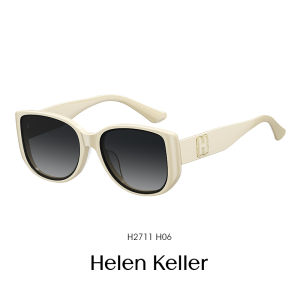 HELEN KELLER | Tortoiseshell Cat Eye Small Frame Anti-Ultraviolet Sunglasses