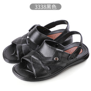 Shanghai HuiLi Mens Sandals Summer Outdoor Beach Shoes Waterproof Non-Slip Plastic Slippers Casual Flat Heel PVC Sole