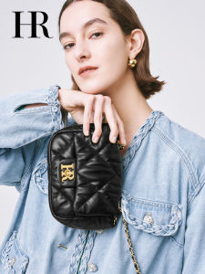 Luxurious Leather Chain Crossbody Bag Womens Stylish Small Square Bag Fashionable Casual Shoulder Bag Lock Buckle Closure