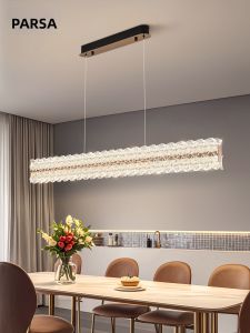 PARSA | Sleek Luxury Linear Creative Dining Room Chandelier