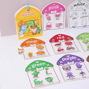 Quiet Study Book Set - DIY Fun Learning Craft Books and Educational Toys for Children to Learn Colors and Fine Motor Skills