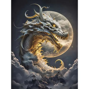 500 1000 1200 2000pcs Jigsaw Puzzle Fantasy Dragon Awakened By The Full Moon Mystical Night Scene For Adults Family Fun Gift