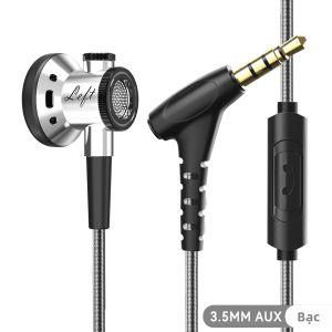 VAORLO | Tai Nghe Nhét Tai Có Dây D08 Metal HiFi 35mm/Type-C Có Mic Bass Dành Cho Thể Thao Âm Nhạc Chơi Game Chống Nước Cách Ly Tiếng Ồn